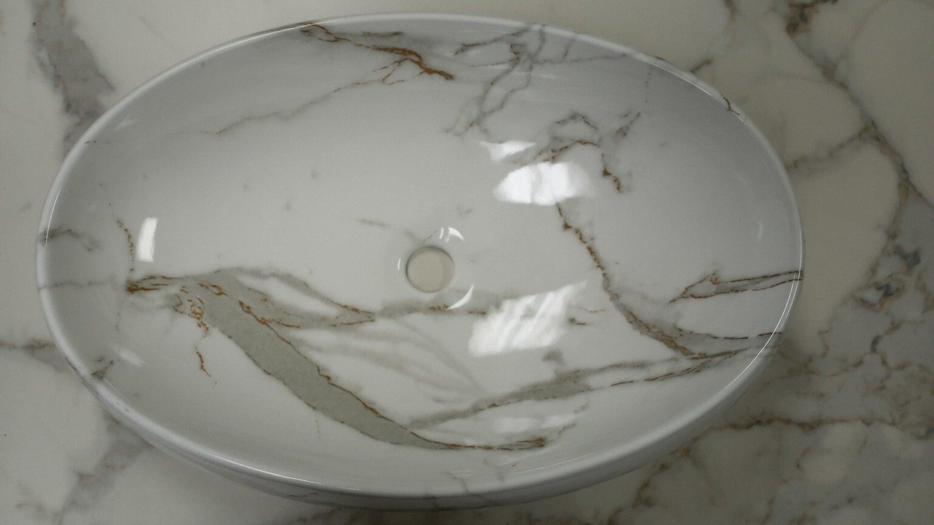 Porcelain Vessel Sink - Oval - Image 2