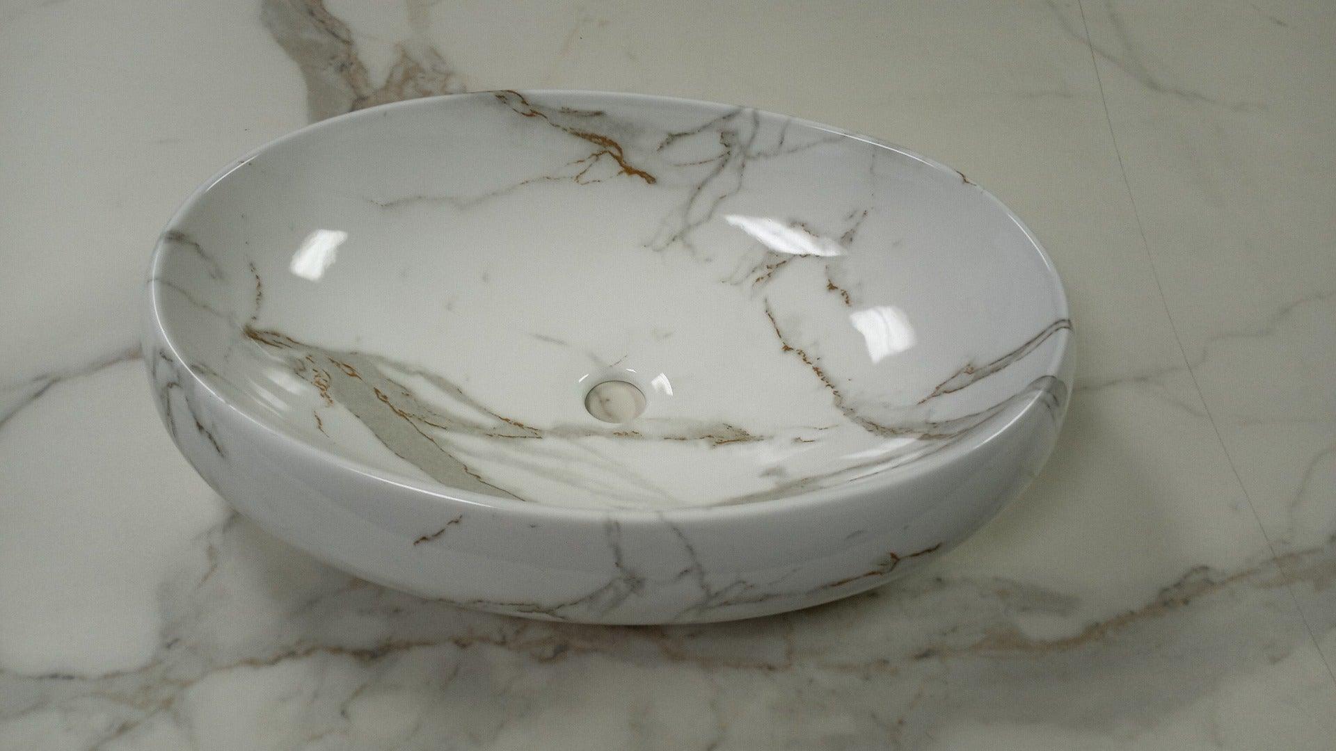 Porcelain Vessel Sink - Oval - Image 3