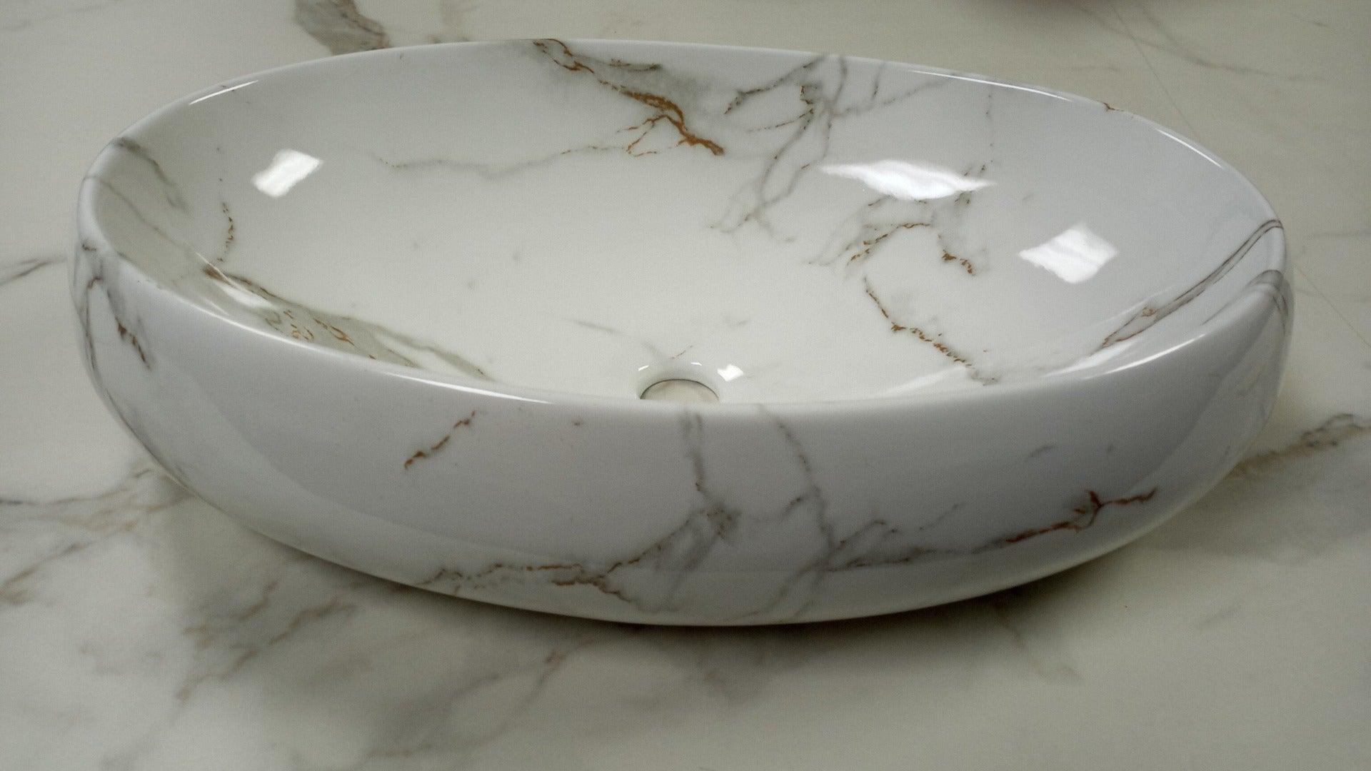 Porcelain Vessel Sink - Oval - Image 4