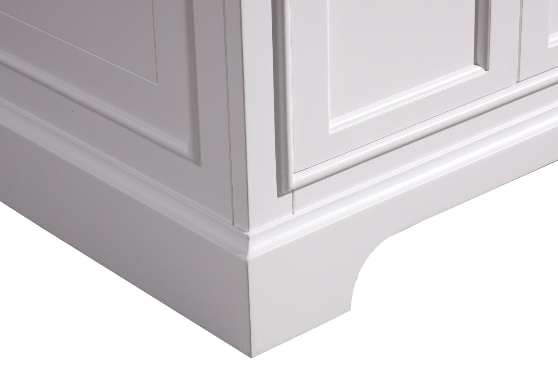 42" White Freestanding Bathroom Vanity with Carrera Marble Countertop – Image 9