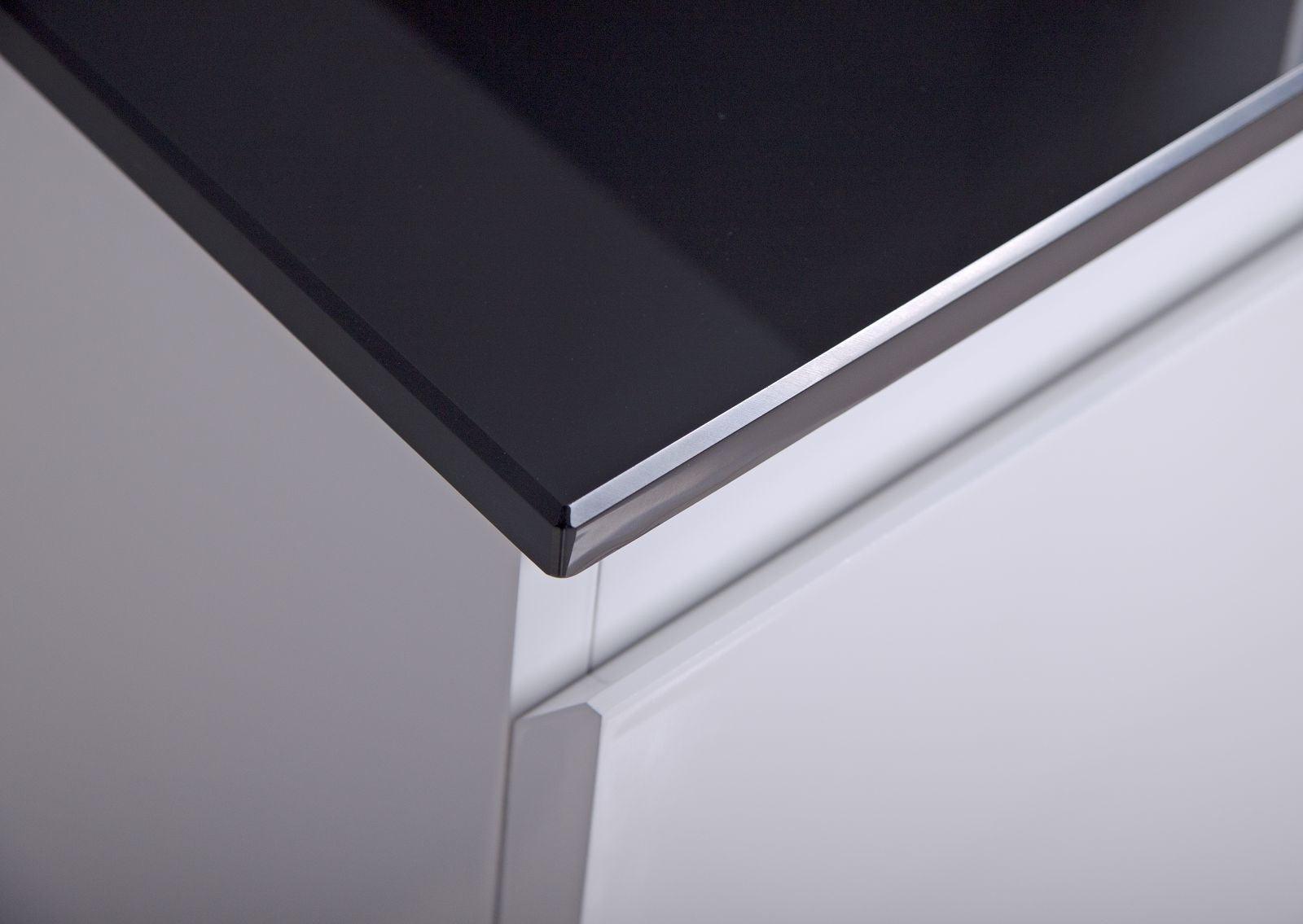 30" Lily White Wall Mount Bathroom Vanity with Black Tempered Glass Countertop & Ceramic Sink Cali – Image 8