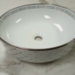 Vessel Sink  Round - G339 White and Silver