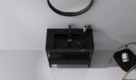 36" Black Oak Freestanding Bathroom Vanity with Black Marble Countertop – Image 4