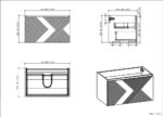 30" Black Wall Mount Bathroom Vanity with Black Engineered Quartz Countertop Roxboro – Image 4