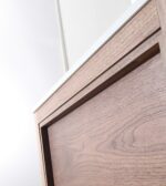 42" Natural Walnut Freestanding Bathroom Vanity with White Solid Surface Countertop Vista - Image 8