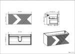 40" Black Wall Mount Bathroom Vanity with White Polymarble Countertop Roxboro – Image 10