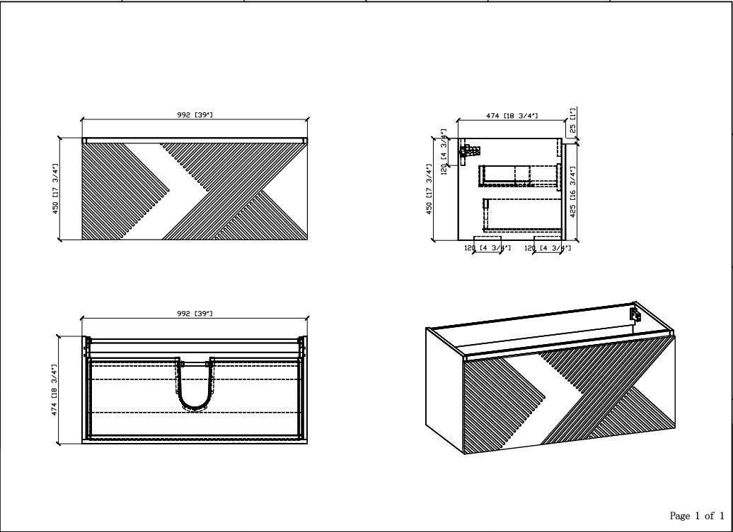40" Black Wall Mount Bathroom Vanity with White Polymarble Countertop Roxboro – Image 10