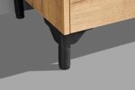 40" Soft Oak Freestanding Bathroom Vanity with White Ceramic Countertop *FREE FAUCET* - Image 9