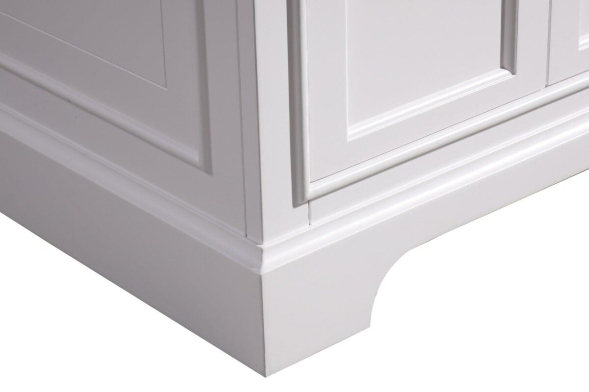 42" White Freestanding Bathroom Vanity with Calcutta Quartz Countertop - Image 10