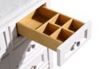 42" White Freestanding Bathroom Vanity with Calcutta Quartz Countertop - Image 6