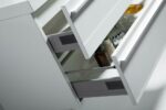 48" White Wall Mount Single Sink Bathroom Vanity with White Polymarble Countertop Sofia - Image 6