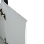24" White & Black Frame Freestanding Single Sink Bathroom Vanity with White Ceramic Countertop - Image 7