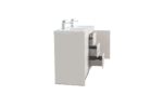48" Glossy White Freestanding Double Sink Bathroom Vanity with White Polymarble Countertop - Image 5