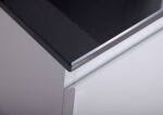 30" Lily White Wall Mount Bathroom Vanity with Black Tempered Glass Countertop & Ceramic Sink Cali - Image 8