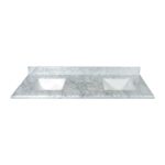 72" White Freestanding Double Sink Bathroom Vanity with Carrera Marble Countertop - Image 10