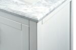 60" White Freestanding Double Sink Bathroom Vanity with Carrera Marble Countertop - Image 6