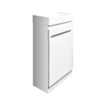 18" White Freestanding Bathroom Vanity with White Polymarble Countertop - Image 2