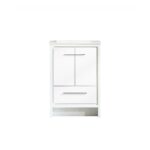 24" Glossy White Freestanding Bathroom Vanity with White Ceramic Countertop - Image 2