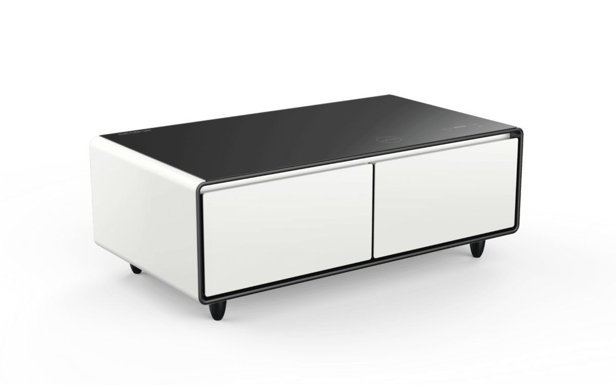 Smart Coffee Table with Refrigerated Drawer - White - PRE-ORDER SHIPS IN JUNE - Image 1