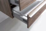 42" Soft Oak Wall Mount Bathroom Vanity with White Polymarble Countertop Sofia - Image 5
