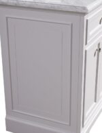 42" White Freestanding Bathroom Vanity with Calcutta Quartz Countertop – Image 9