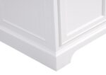 60" White Freestanding Double Sink Bathroom Vanity with Calcutta Quartz Countertop - Image 9