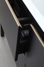 60" Black Freestanding Double Sink Bathroom Vanity with White Quartz Countertop – Image 8