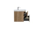 36" Rough Oak Vanity Combo with White Polymarble countertop Capri Collection - Image 5