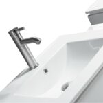 72" White Wall Mount Double Sink Bathroom Vanity with White Ceramic Countertop Jacob – Image 3