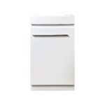 18" White Freestanding Bathroom Vanity with White Polymarble Countertop - Image 3