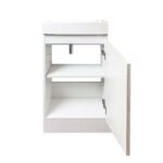 18" White Freestanding Bathroom Vanity with White Polymarble Countertop - Image 4