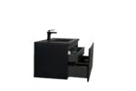 40" Black Wall Mount Bathroom Vanity with Black Engineered Quartz Countertop Roxboro – Image 8