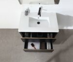 30" Black Freestanding Single Sink Bathroom Vanity with White Quartz Countertop – Image 5