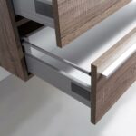 48" Soft Oak Wall Mount Single Sink Bathroom Vanity with White Polymarble Countertop Sofia – Image 4