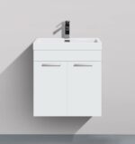20" White Wall Mount Bathroom Vanity with White Polymarble Countertop Sofia