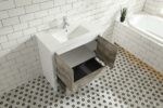 36" Ash Freestanding Bathroom Vanity with White Ceramic Countertop - Image 5