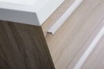 36" Soft Oak Wall Mount Bathroom Vanity with White Polymarble Countertop Sofia - Image 5