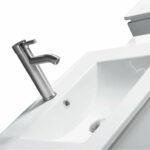 60" White Wall Mount Double Sink Bathroom Vanity with White Ceramic Countertop Jacob - Image 5